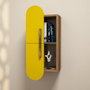 Hanah Home Estantería de Pared Bohemia Nogal y Amarillo
